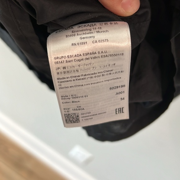 Escada Sport - see measurements, black linen lace dress - Picture 7 of 11